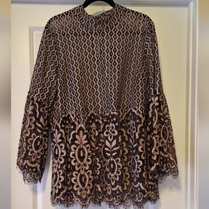 Lace Tunic with bell sleeve